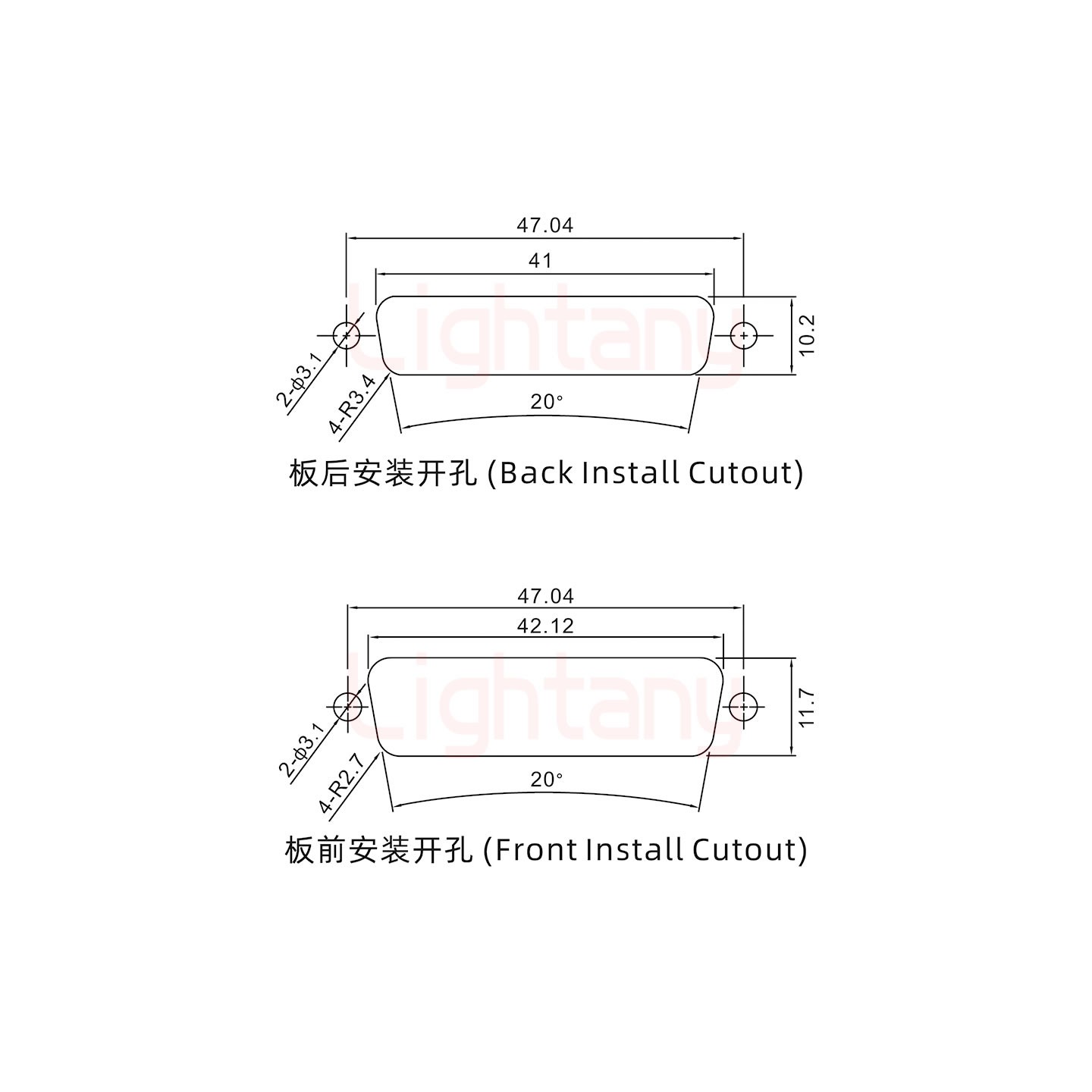 5W5母短體焊線/光孔/大電流10A