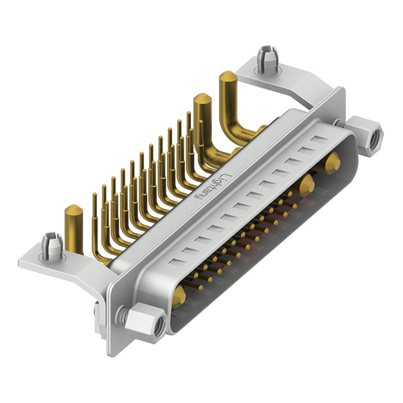 25W3公PCB彎插板/鉚支架10.8/大電流20A