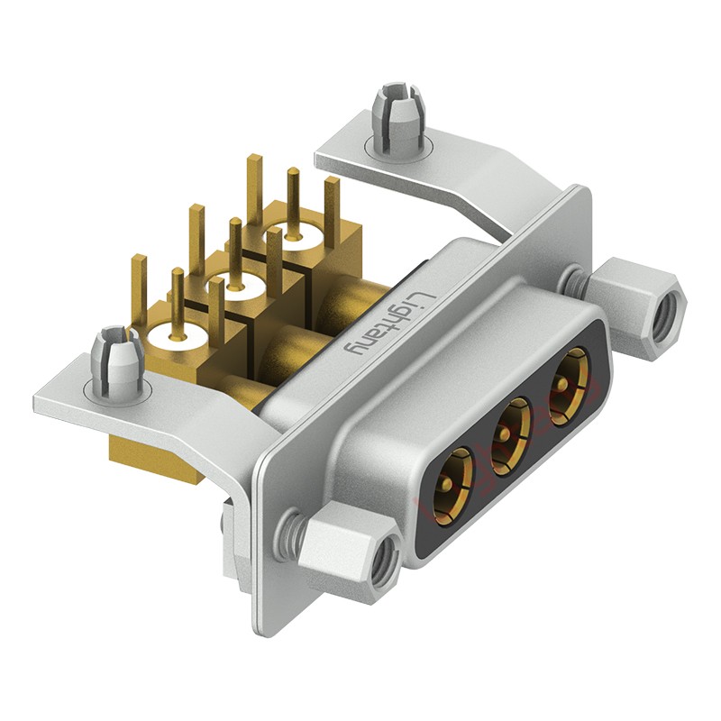 3W3母PCB彎插板/鉚支架10.8/射頻同軸75歐姆