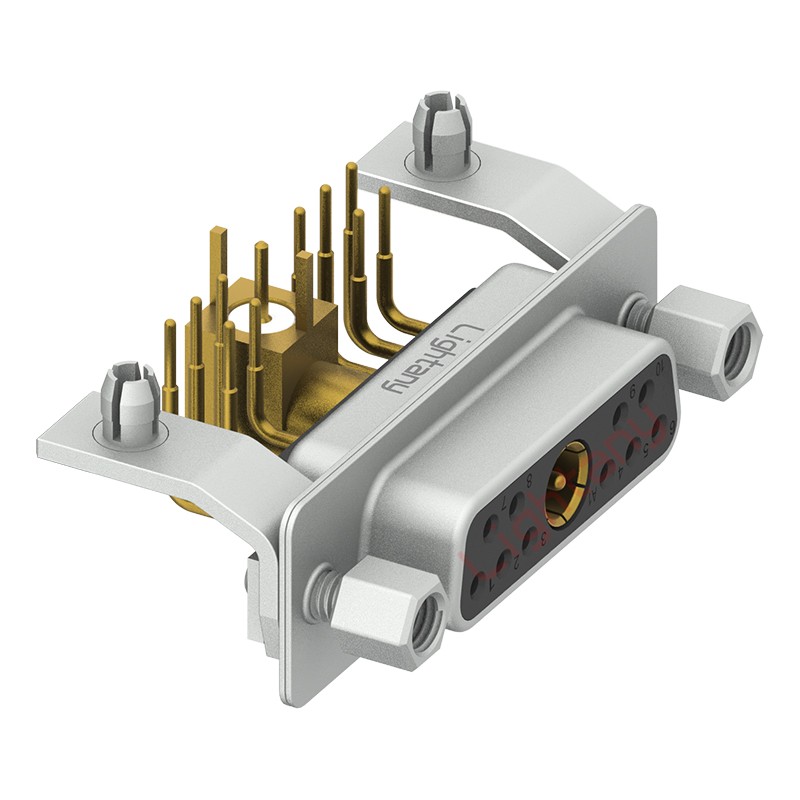 11W1母PCB彎插板/鉚支架10.8/射頻同軸75歐姆