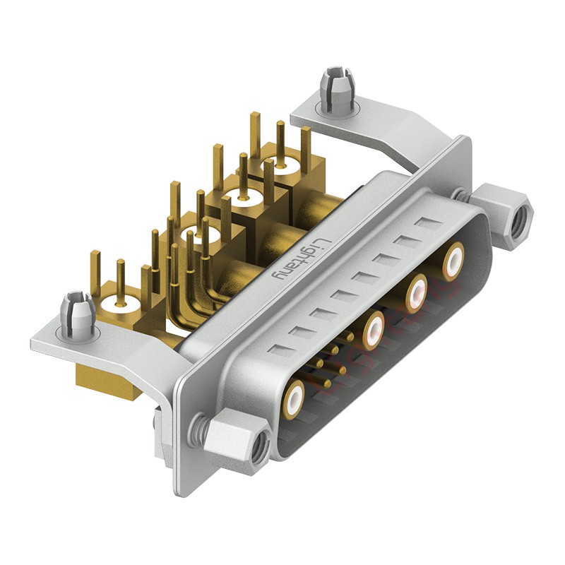 9W4公PCB彎插板/鉚支架11.6/射頻同軸75歐姆