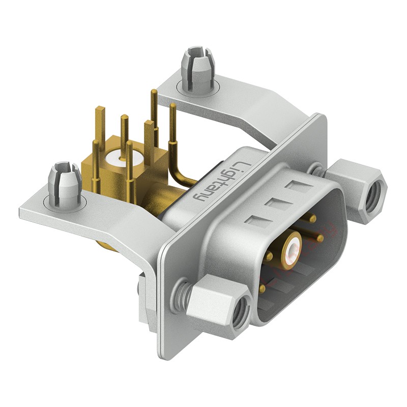 5W1公PCB彎插板/鉚支架11.6/射頻同軸75歐姆