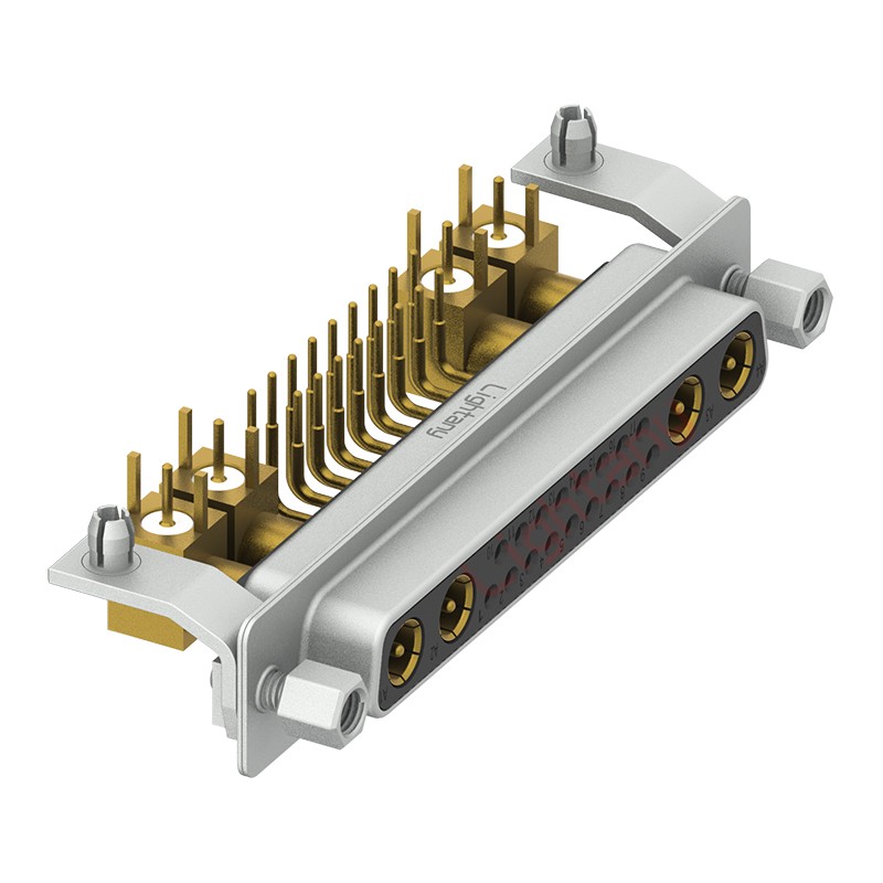 21W4母PCB彎插板/鉚支架11.6/射頻同軸75歐姆