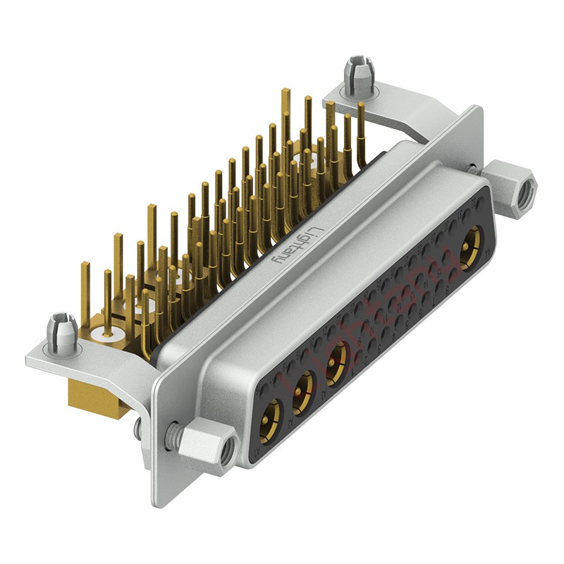 36W4母PCB彎插板/鉚支架12.2/射頻同軸50歐姆