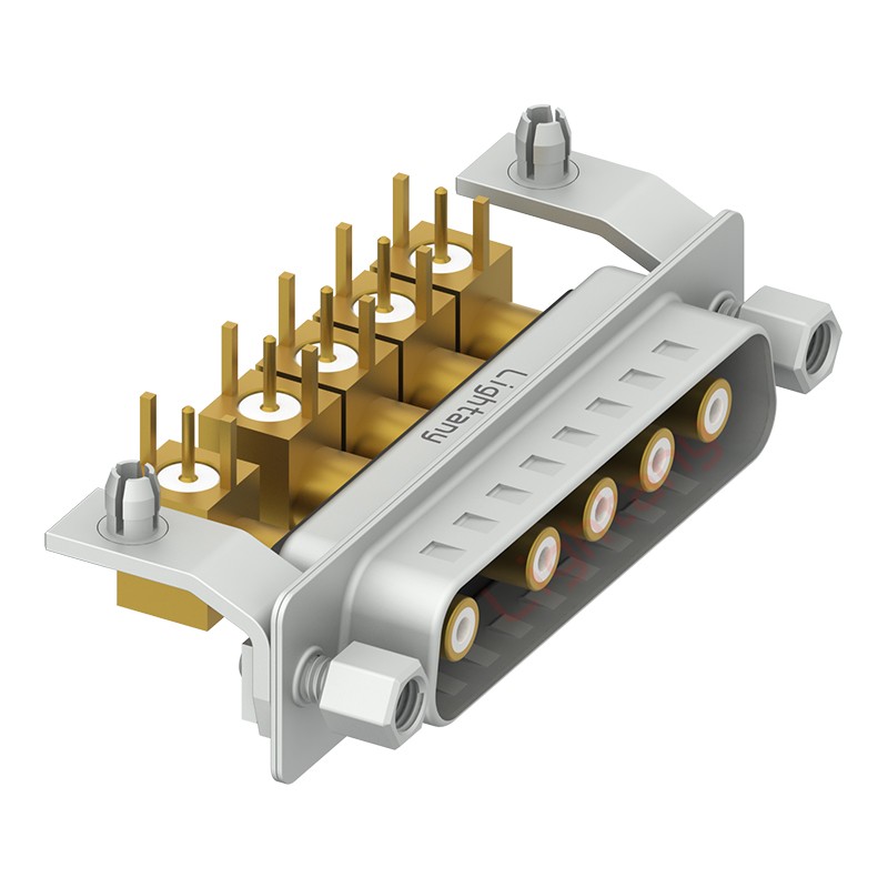 5W5公PCB彎插板/鉚支架10.8/射頻同軸50歐姆