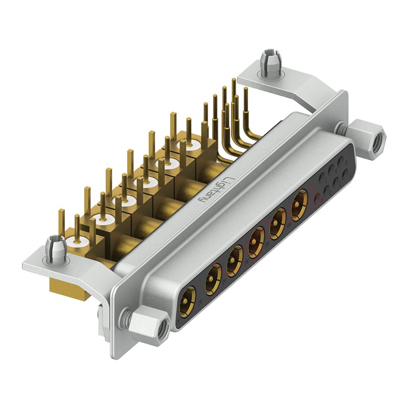 13W6B母PCB彎插板/鉚支架10.8/射頻同軸75歐姆