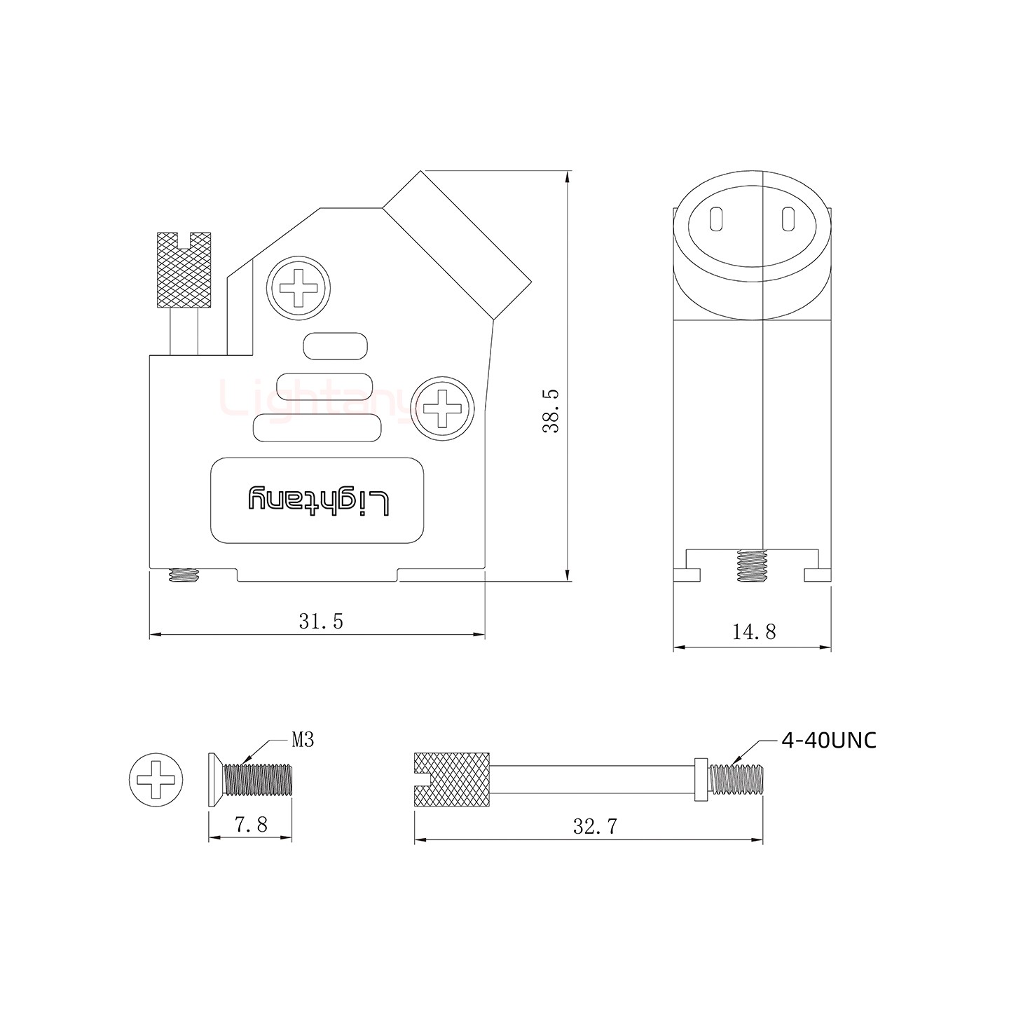 1W1母焊線式75歐姆+9P金屬外殼1392斜出線4~12mm