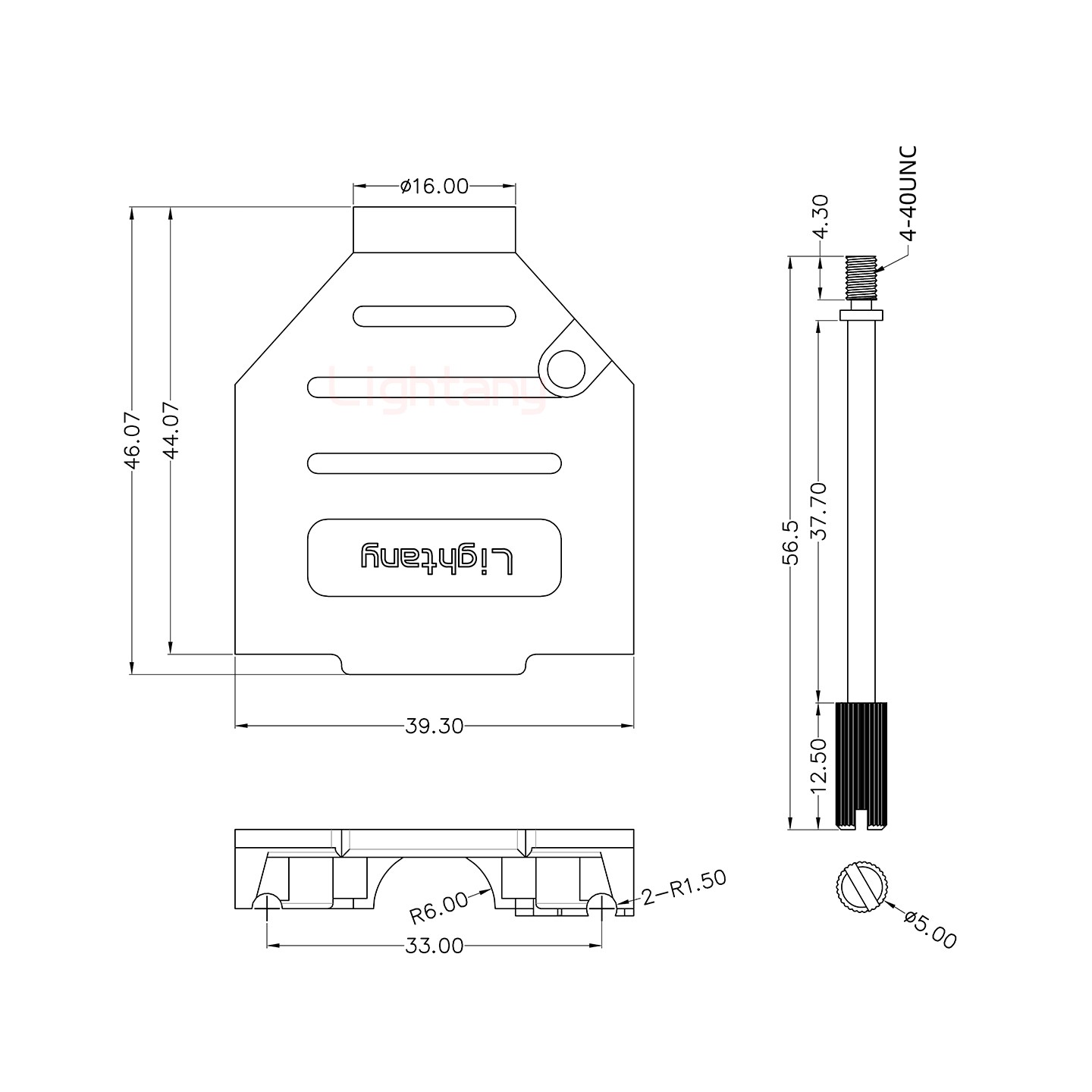 3V3公焊線式50歐姆+15P金屬外殼1664直出線4~12mm