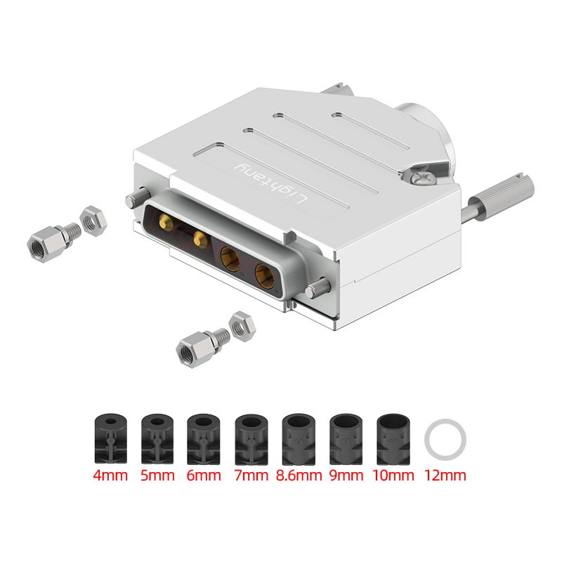 4V4母短體焊線40A+25P金屬外殼1657直出線4~12mm