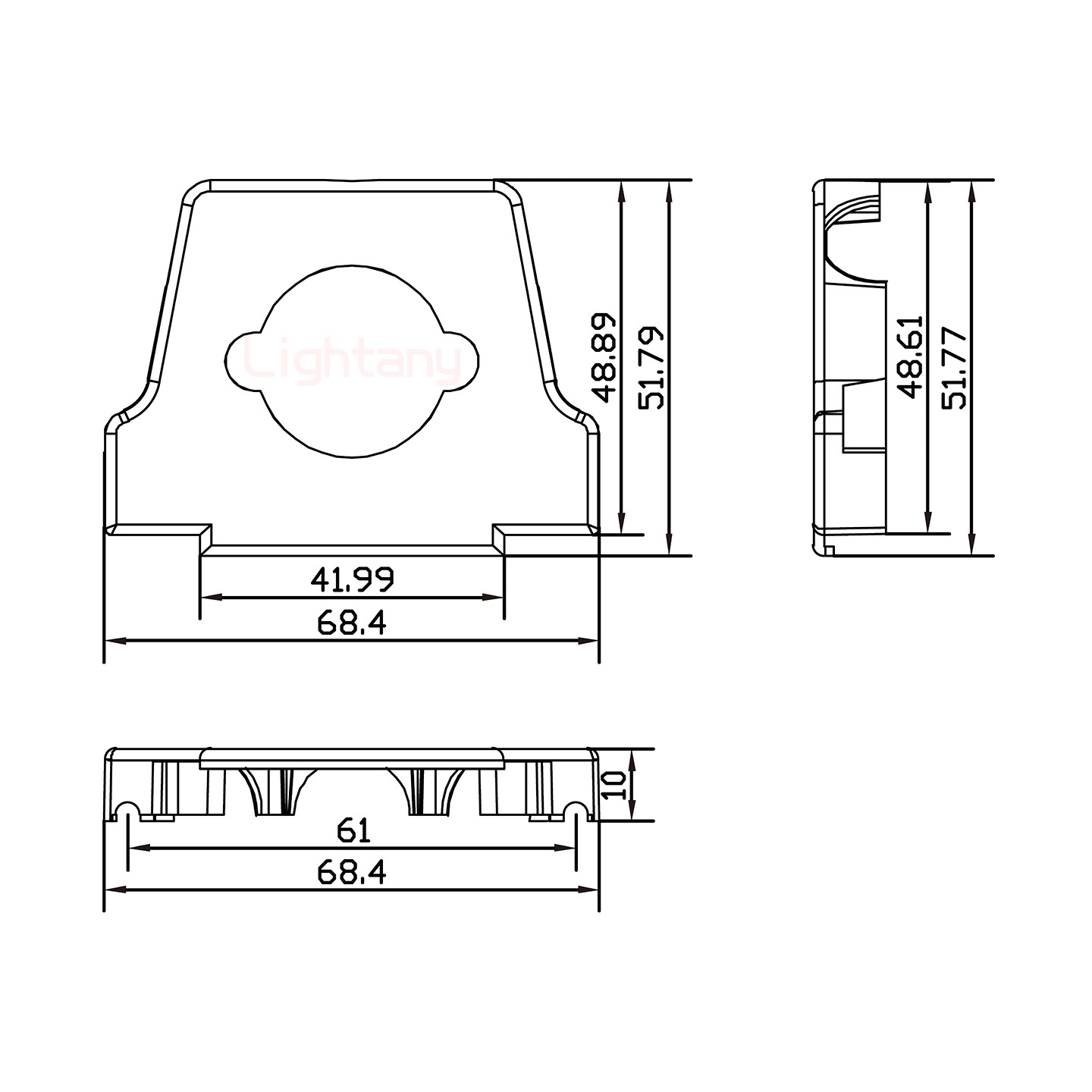 43W2公短體焊線30A+50P金屬外殼2252三個出線孔12mm