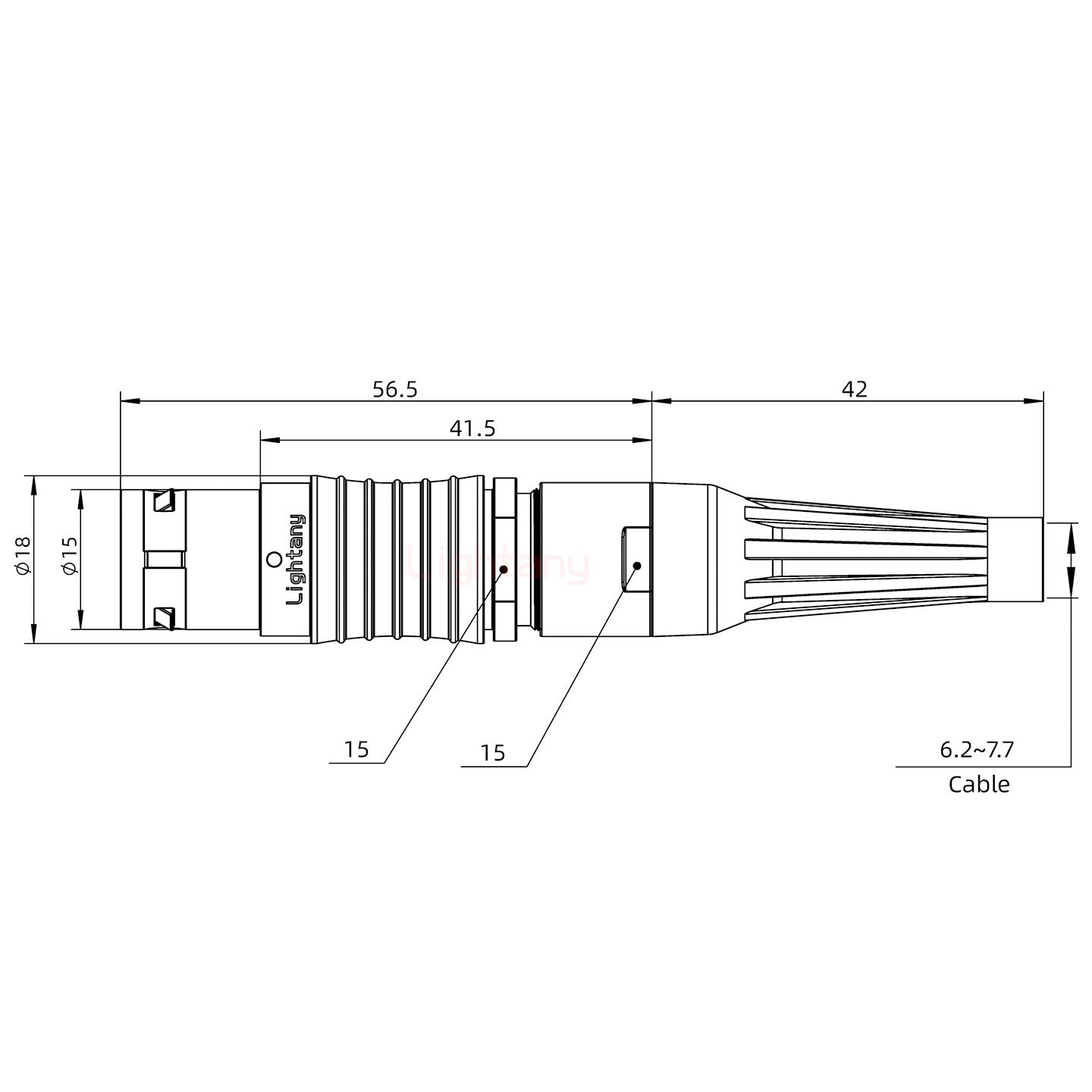 FGG.3B.002.CLAD72Z帶護套直式插頭