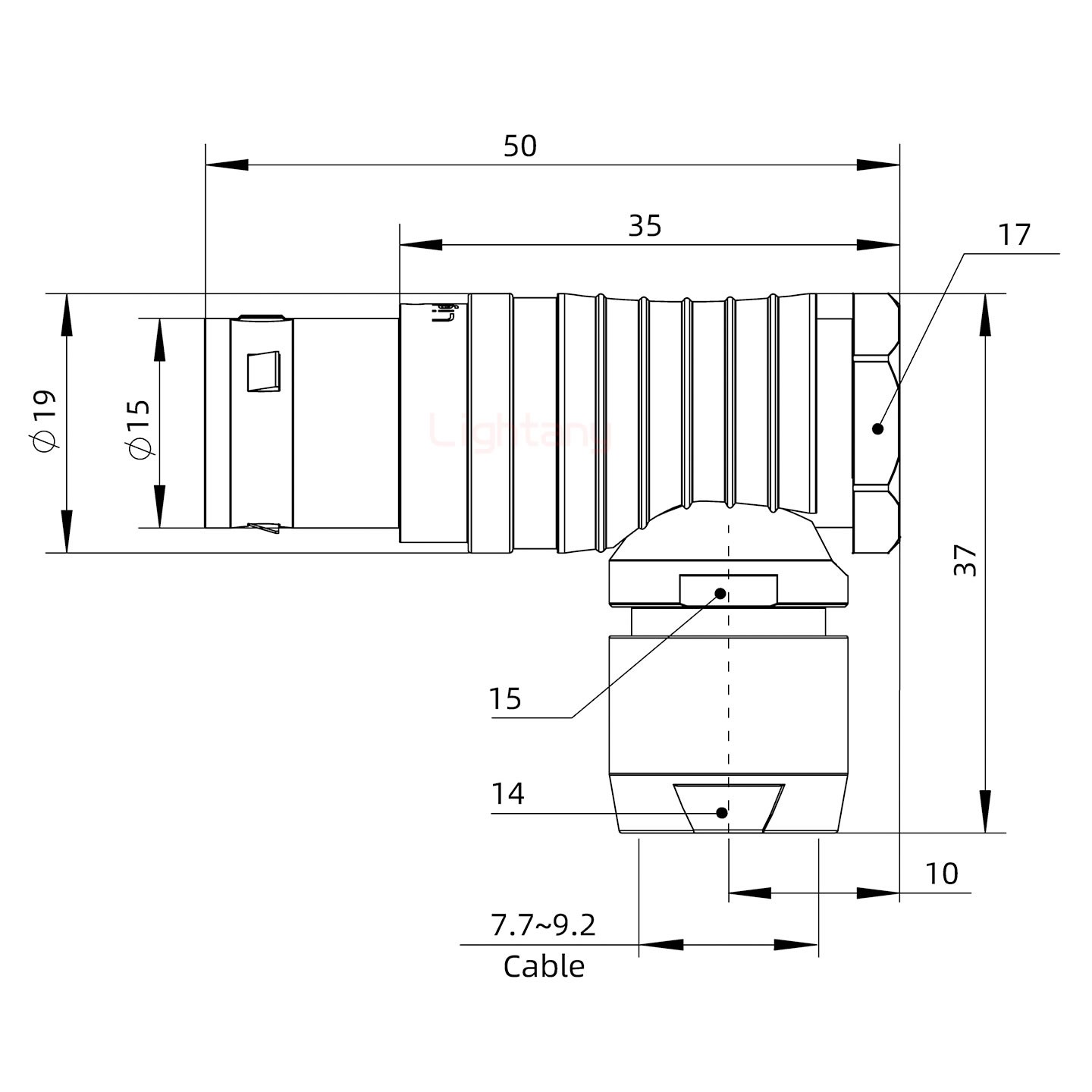 FHG.3B.003.CLAD92彎式插頭