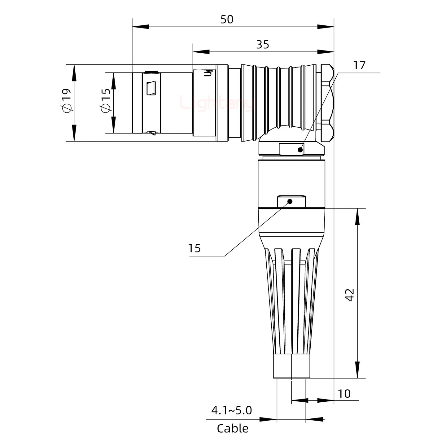 FHG.3B.006.CLAM52Z帶護(hù)套彎式插頭