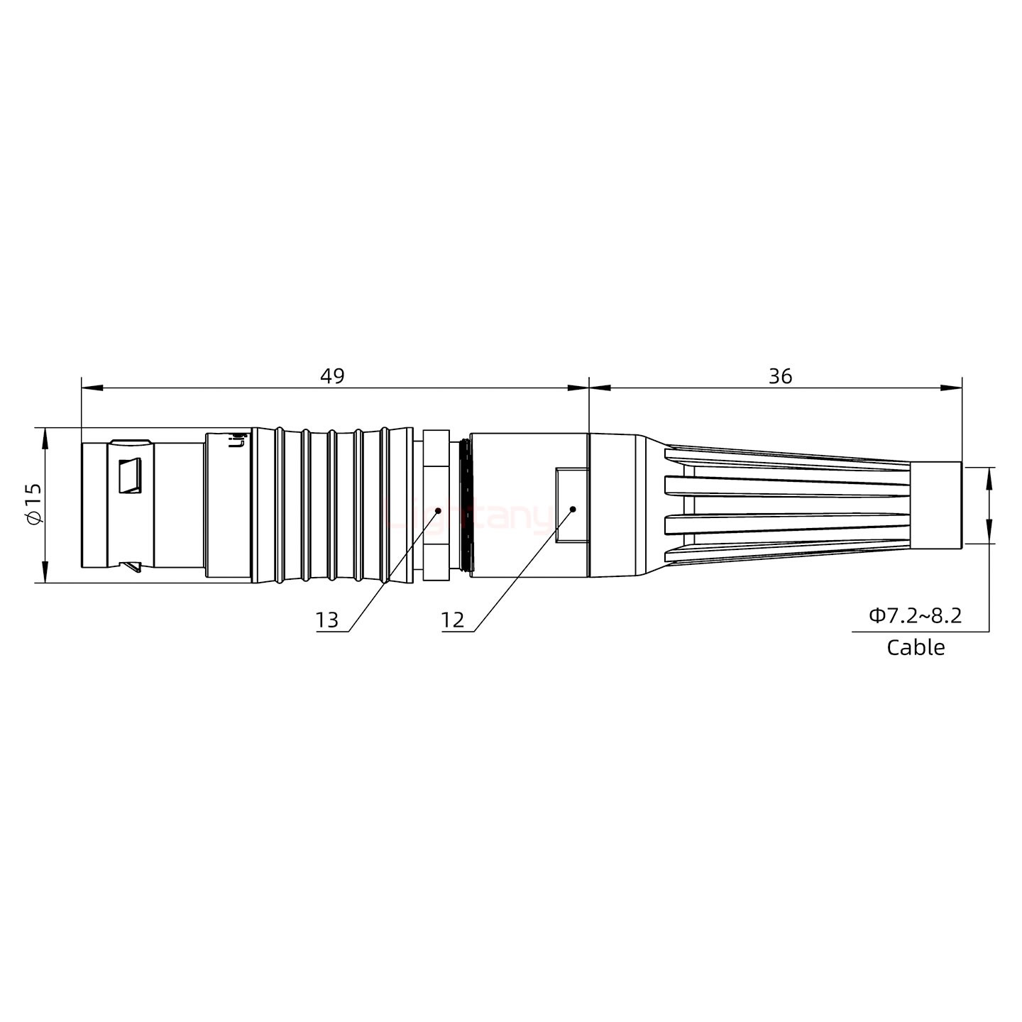 FGG.2B.004.CLAD82Z帶護(hù)套直式插頭