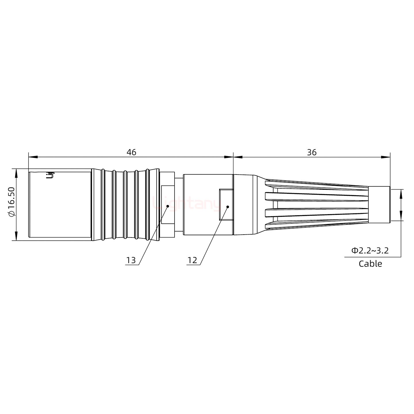 PHG.2B.007.CLLM31Z推拉自鎖帶護(hù)套浮動(dòng)插座