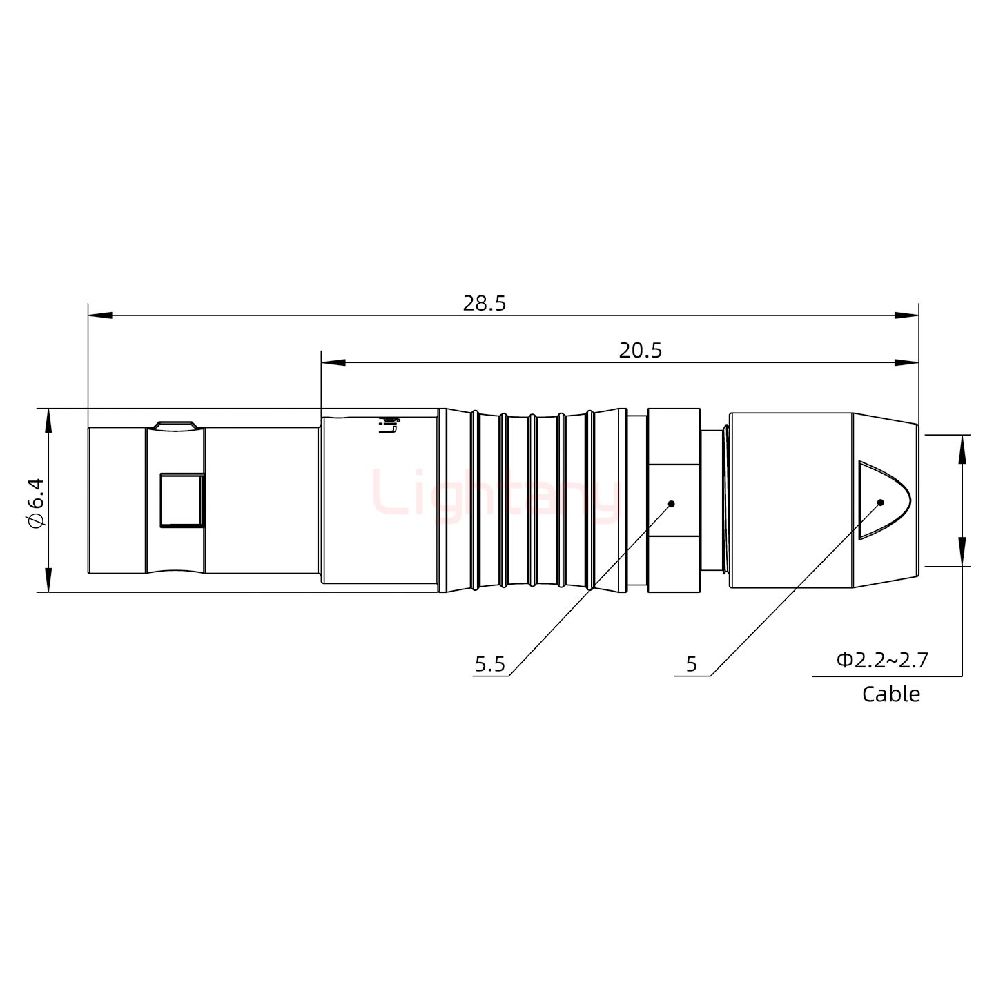 FGG.00.002.CLAD27推拉自鎖直式插頭