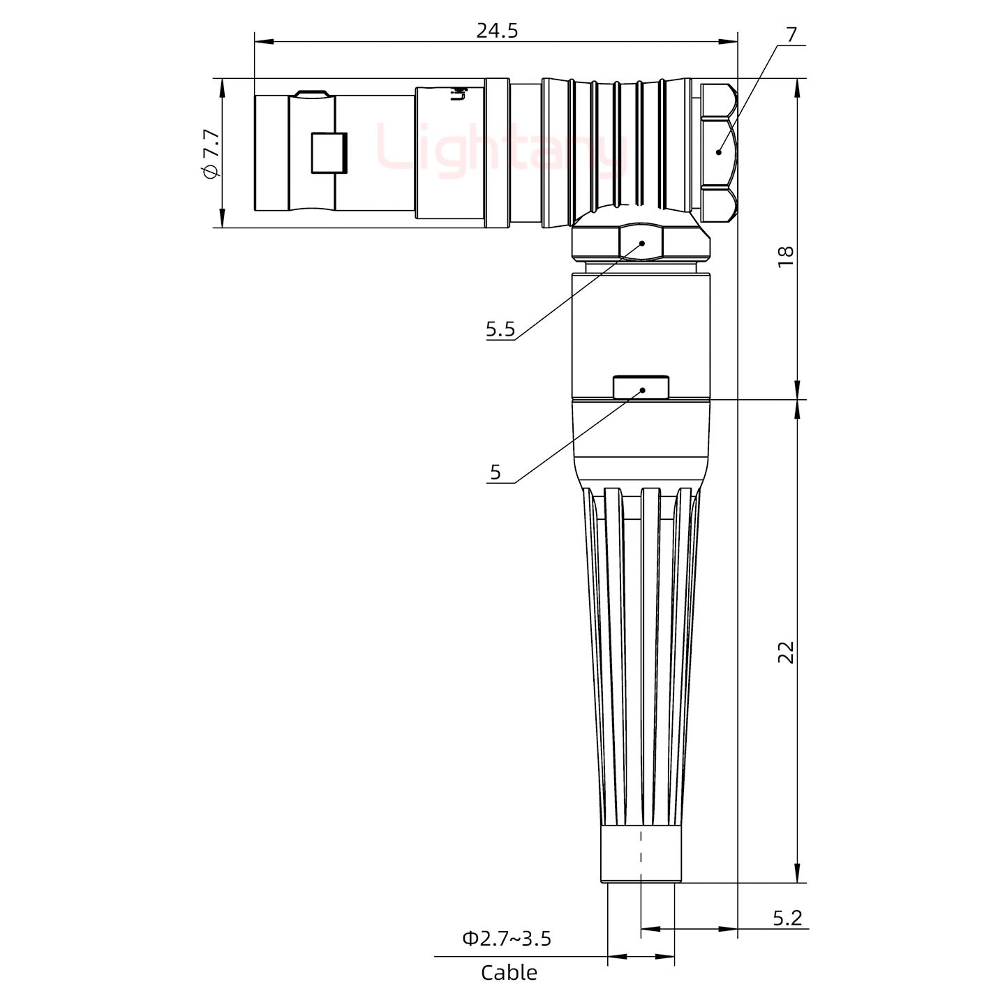 FHG.00.003.CLAD35Z帶護(hù)套彎式插頭