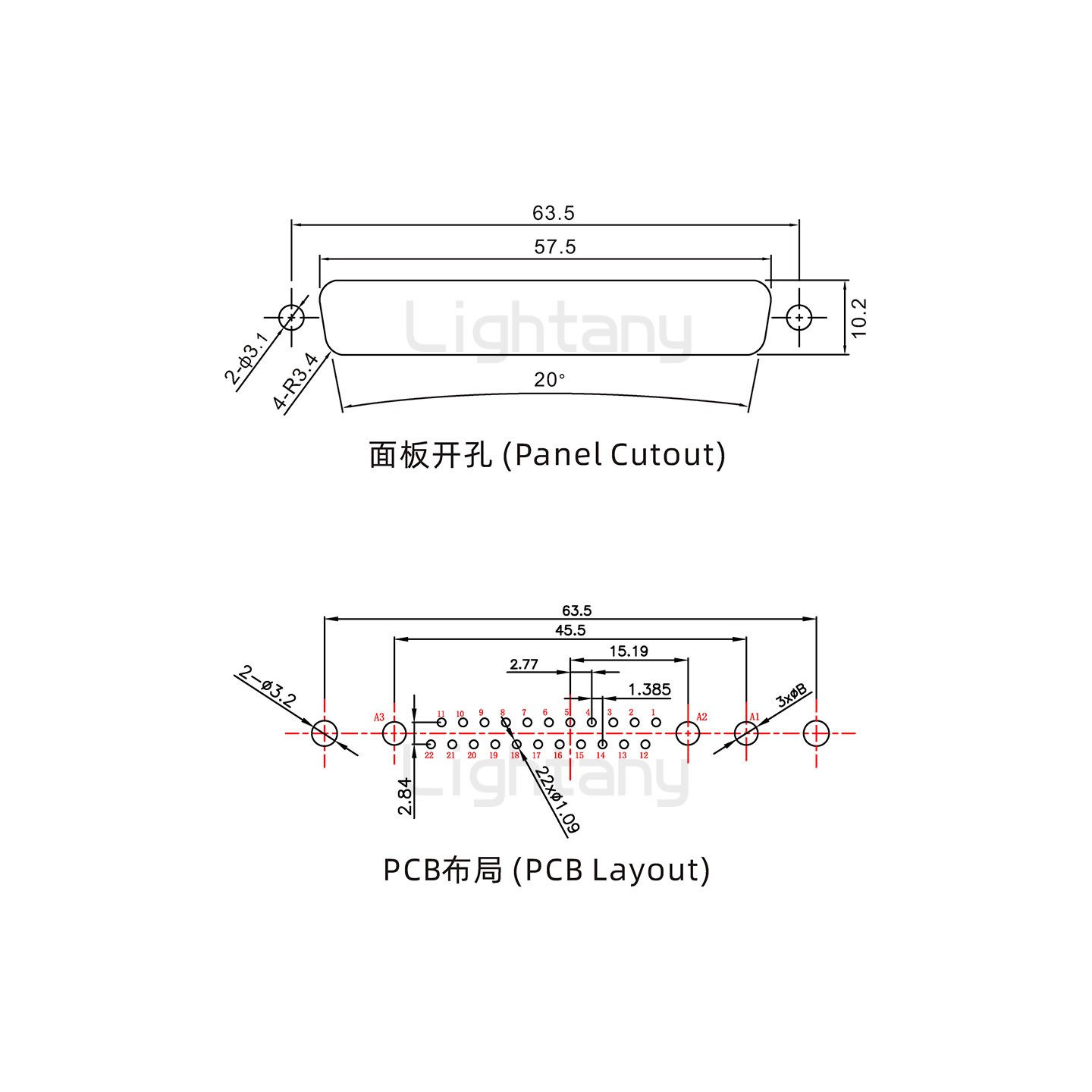 防水25W3母直插板/鉚魚叉/鎖螺絲/大電流40A