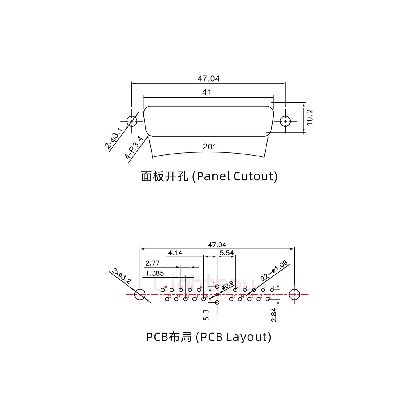 防水21W1母直插板/鉚魚叉/鎖螺絲/射頻同軸50歐姆