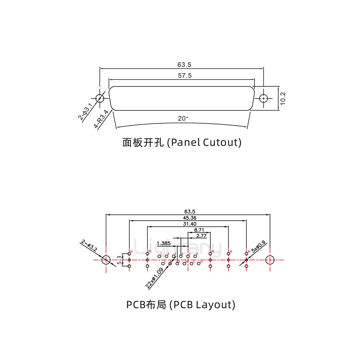 防水17W5公直插板/鉚魚叉/鎖螺絲/射頻同軸50歐姆