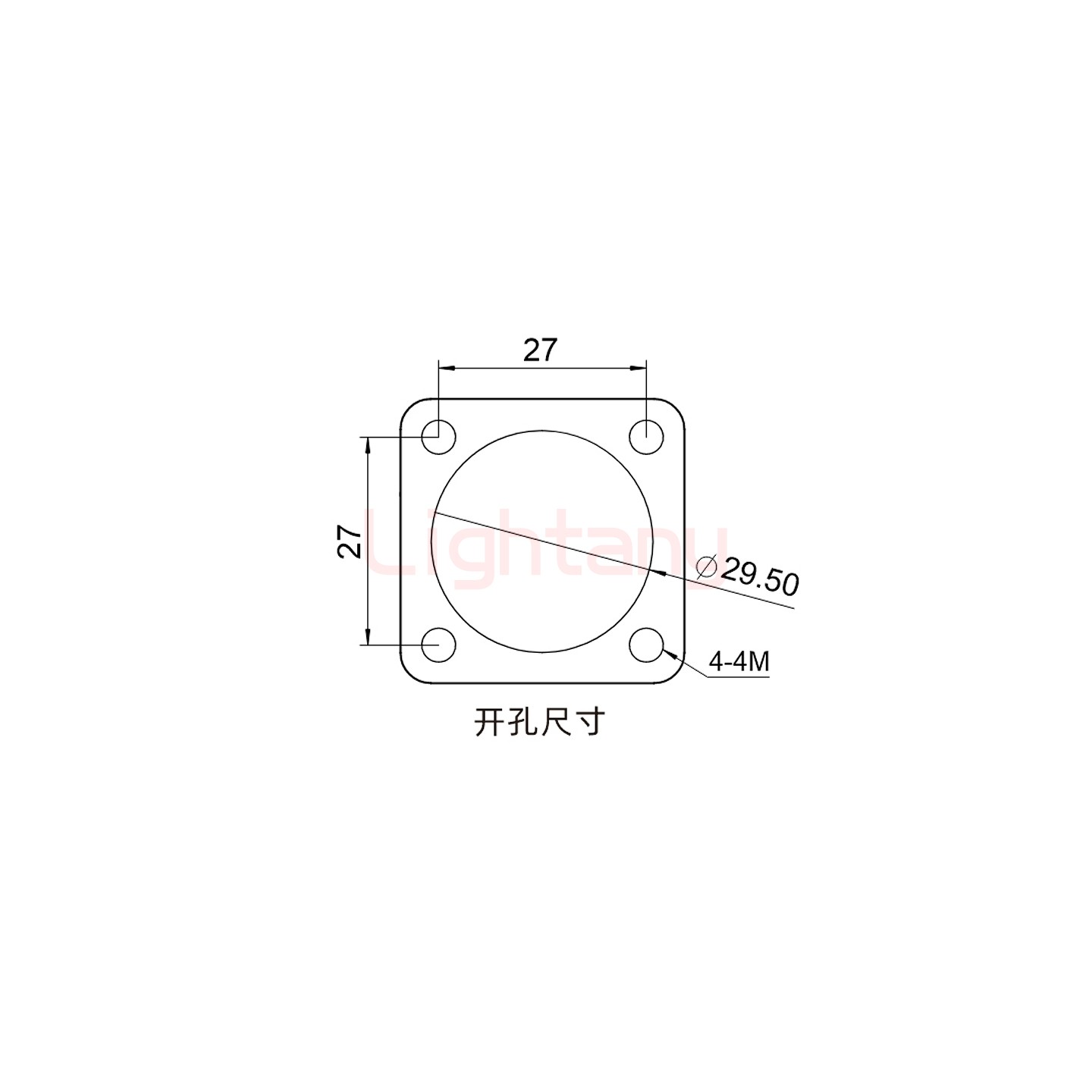 LTC2540SO-M1BL外螺紋穿墻插座 250/300/350/400A 黑色