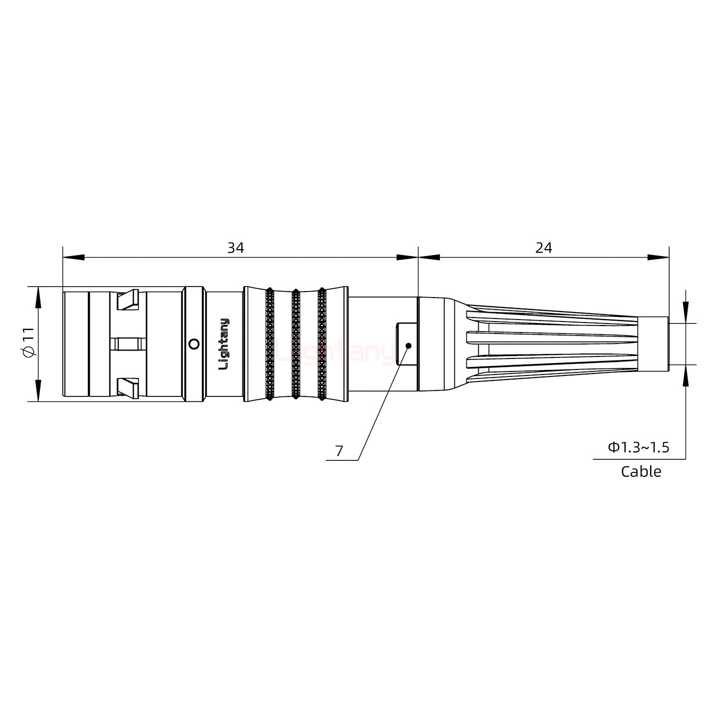 FGG.0K.003.CLAC15Z推拉自鎖帶護套直式插頭