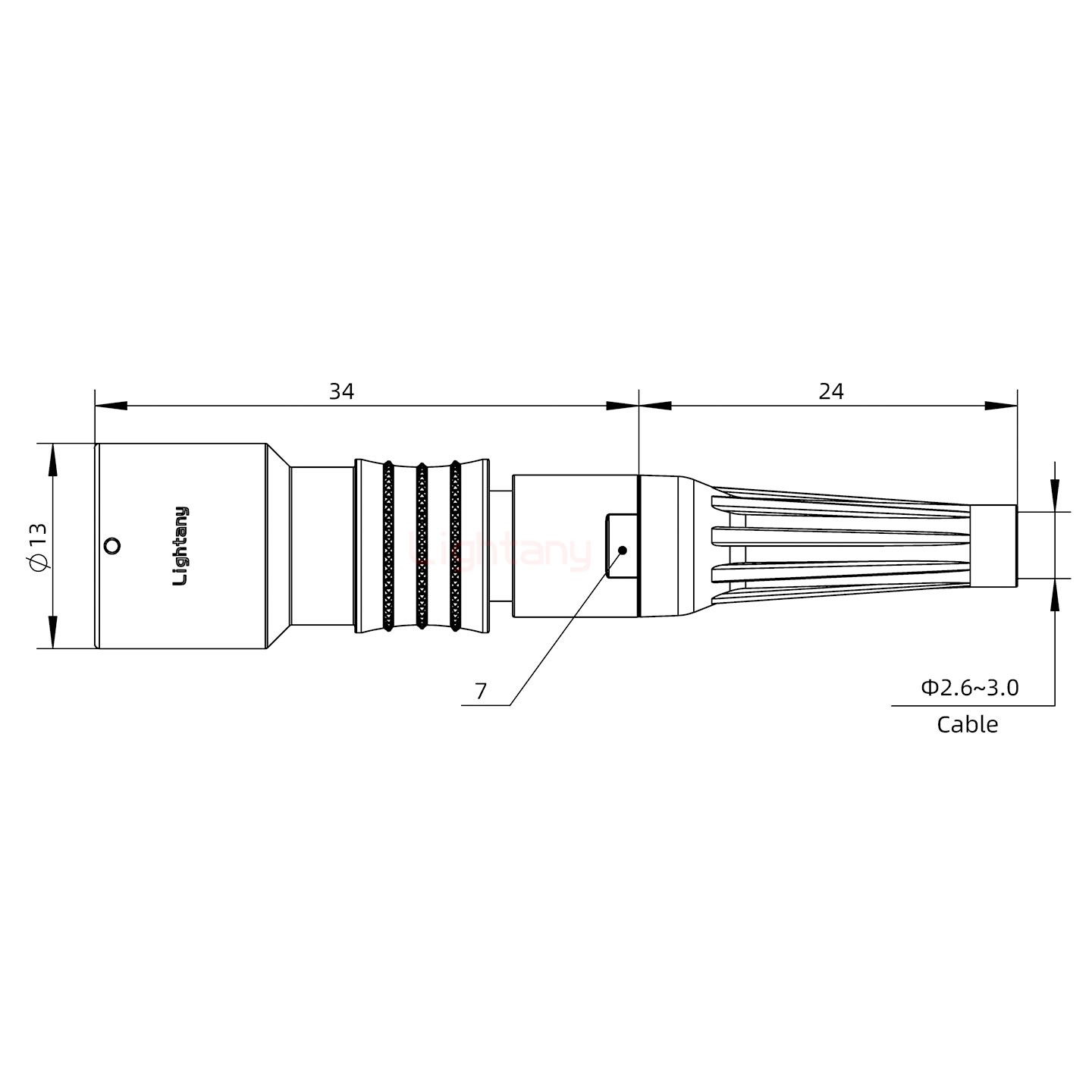 PHG.0K.002.CLLC30Z推拉自鎖帶護套浮動插座